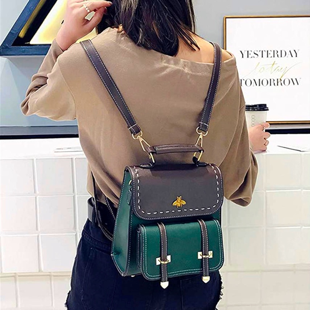 Mini Bumble Bee Leather Backpack